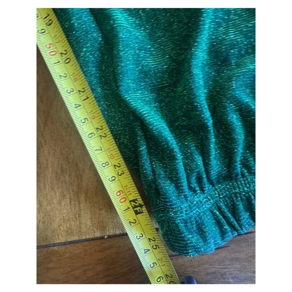 NWT Emerald Green Glitter Jogger Pants Elastic Waist Sparkle XL - Picture 12 of 12